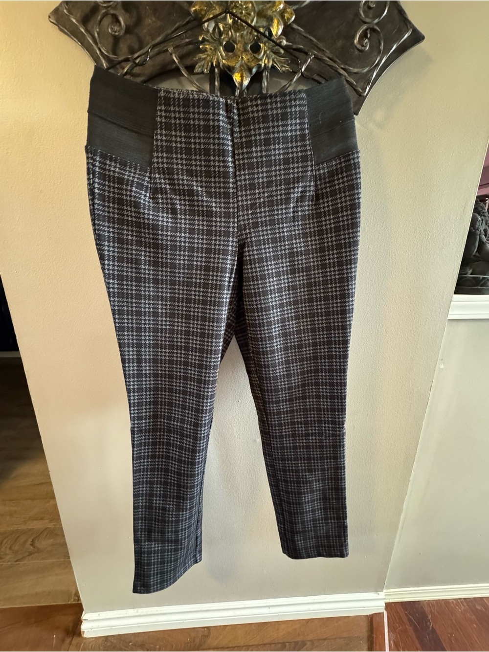 Classic Woman's Black & Gray Plaid Dress Pants